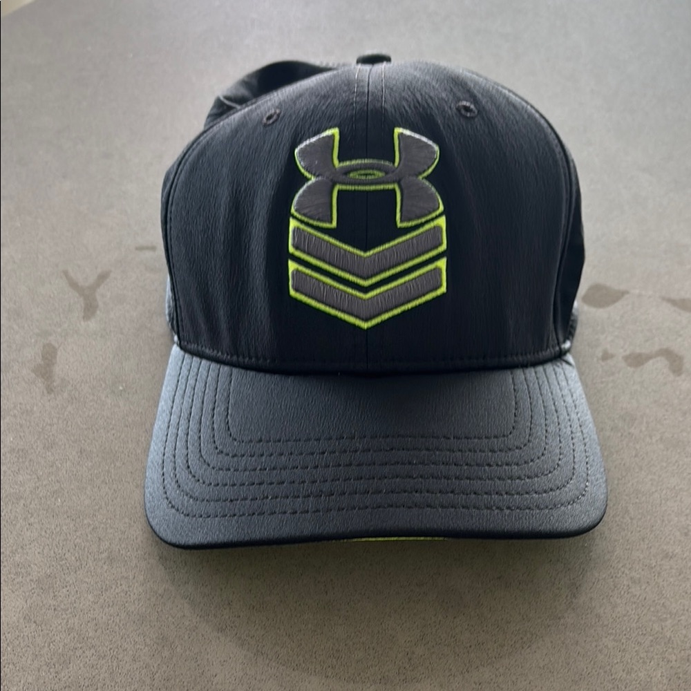 Under Armour Black Hat with Bright Green Emblem
